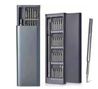 Kit de tournevis de précision numérique 24 en 1, boîte de rangement portable en alliage d'aluminium, outil de démontage pour appareils électroniques 25-in-1-jinshu