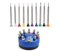 Kit de tournevis de qualité pour montres en métal, ensemble d’outils de réparation de montres avec 10 embouts interchangeables pour ouvrir le boîtier et remplacer la pile,