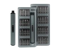 Kit de tournevis électrique compact 50 en 1 de type C - Charge de plus de 1000 vis - Moteur silencieux pour réparation mobile - Tournevis électrique avec double mode