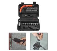 Kit de tournevis électrique rechargeable, 250 tr/min, perceuse à main légère avec interface hexagonale, pour réparation de circuits légers et installations électriques, noir