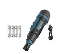 Kit de tournevis électrique sans fil rechargeable : 3,6 V Lithium-Ion, 10 embouts avec lumière LED, 5 N pour couple M pour réparation à domicile et bricolage