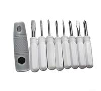 Kit de tournevis modulaire 9 en 1 avec poinçon fileté PH0 PH1 PH2 SL3 SL5 SL6 Poinçon fileté et poignée en T flexible pour réparation électronique et meubles