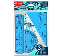 Kit de traçage 3 instruments Maped Twist'n Flex - incassable et souple ! bleu Bleu