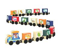 Kit de train magnétique en bois pour - Jouet pour l'éducation de la petite enfance - Jouet de traction magnétique - Pour salon, chambre d'enfant, salle d'étude, activité familiale, cadeau de