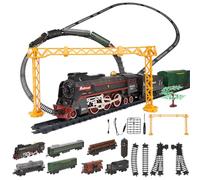Kit de train miniature pour adultes, modèle de train de Noël vintage avec wagon et long rail, décoration de la maison et pour collectionneurs de loisirs (modèle 623B)