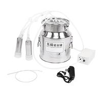 Kit de Traite de Vache de Mouton de Chèvre 14L, Trayeur Automatique de Pompe à Vide de Pulsation, Trayeur électrique D'aspiration Directe de Vide Vitesse(Pour bovins, norme européenne 100-240V)