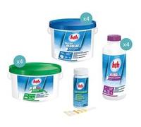 Kit de traitement complet au chlore (41-60 m³) - HTH Blanc G