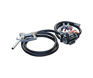 Kit de transfert de diesel portable PIUSI complet avec pompe 12V, débit 50 l/min, pinces, buse manuelle et tuyau de 4 m | Kit batterie 3000 F0022500C