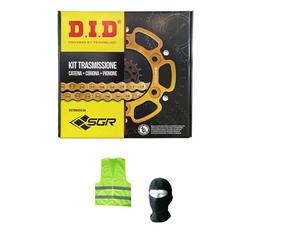 Kit de transmission DID SGR pignon couronne acier et chaîne S-AC 16-46-118 avec chaîne DID530VX compatible avec Yamaha FZ6 N / FZ6 NA ABS / FZ6 NS / FZ6 S2 600 pour année 2004 à 2008 spécifique pour