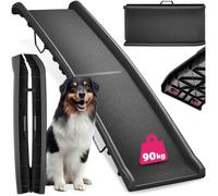 Kit de transport - TECTAKE - Rampe pour chien PAW STEP pliable et antidérapante sangles de transport incluses charge maximale 90kg