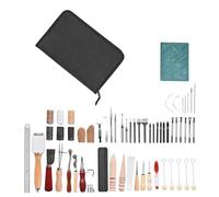 Kit De Travail Du Cuir-Duoku-59 Pièces-Outils D'artisanat Du Cuir-Pour Gravure, Poinçonnage, Couture