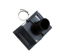 Kit de traversée en plastique pour tuyaux de climatisation avec joint, plaque de recouvrement en deux parties pour intérieur et extérieur AC installation, noir ou blanc (avec isolation gris)