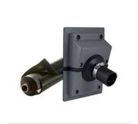 Kit de traversée en plastique pour tuyaux de climatisation avec joint, plaque de recouvrement en deux parties pour intérieur et extérieur installation AC, noir ou blanc (sans tissu gris)