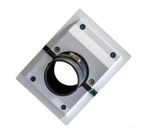 Kit de traversée en plastique pour tuyaux de climatisation avec joint, plaque de recouvrement en deux parties pour intérieur et extérieur installation AC, noir ou blanc (avec isolation blanche)