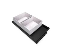 Kit de tray, 2 paniers d'organisation et cadre de roulement soft close pour armoires, réglable, module 800mm, Noir texturé
