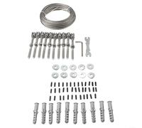 Kit de treillis métallique pour plante grimpante pour installation murale, supporte des charges de plus de 150 kg, fabriqué en acier inoxydable (combinaison de 15,8 m)