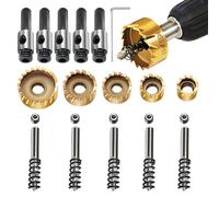 Kit de Trépan à Changement Rapide,5 Pièces Forets De Forage Haute Vitesse Résistants À L'usure,Mèche à Percer | Pour Serrurerie et Tôlerie Usage Intérieur et Extérieur
