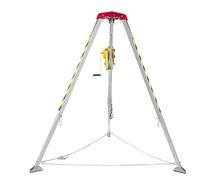 Kit de trépied de sauvetage de 1 179,3 kg pour espaces confinés - Câble en acier de 30 m - Facile à installer - Trépied de sauvetage léger en aluminium pour la sécurité de la tête des égouts