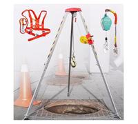 Kit de trépied de sauvetage d'urgence avec câble rétractable pour équipement de levage, sauveteur compact avec treuil, dispositif de sauvetage d'urgence essentiel