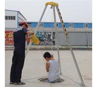 Kit de trépied de sauvetage d'urgence avec treuil autobloquant, dispositif de levage de 1179,3 kg pour espaces confinés, endroits élevés, falaises, puits, tuyaux souterrains et tunnels