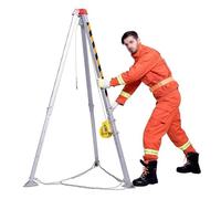 Kit de trépied for espaces confinés, sauvetage d'urgence en cas d'incendie, treuil de 1200/1800/2600 lb, système de sauvetage sur trépied en aluminium avec câble de 65'/98'/130'(Safe Load Capacity: 50