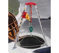 Kit de trépied réglable pour Espace confiné, Levage et Sauvetage avec treuil, Harnais de sécurité et Support de Protection antichute