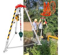 Kit de trépied robuste en aluminium pour sauvetage en espace confiné, équipement de protection contre les chutes de treuil de 544,3 kg, équipement de levage et de lutte contre l'incendie (supporte