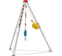 Kit de trépied SucceBuy pour espaces restreints, treuil de 1800 lbs. pieds de 7' et câble de 98'. protection contre les chutes de 32,8'. Inclut une sangle et un sac de rangement pour les espaces restr