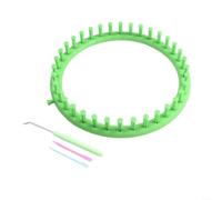 Kit de tressage à tricoter avec pinces amovibles pour écharpes, chapeaux et chaussettes, machine à tricoter ronde pour améliorer l'efficacité du fil (24 cm)