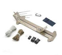 Kit de tressage de corde pour bricolage de bracelets, outil de tissage en métal réglable pour activités créatives de plein air (kaki)