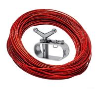 Kit de treuil hors-sol pour bâche de piscine avec tendeur de corde conçu pour sécuriser les couvertures de sécurité d'hiver et protéger la piscine pendant la saison hors saison (C)