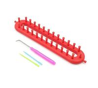Kit de tricot portable en plastique, outil de tissage pour chaussettes, chapeaux, écharpes, écharpes (rouge)
