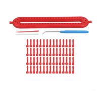 Kit de tricot pour écharpe avec crochet machine et deux crochets pour créer des tricots personnalisés à la maison en utilisant du fil standard (25 cm)