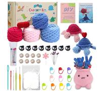 Kit de tricot tortue pour adultes, crochet pour débutants, kit de crochet DIY pour adultes, tricot animaux, kit de crochet pour enfants, kit de crochet avec instructions vidéo (français non garanti)