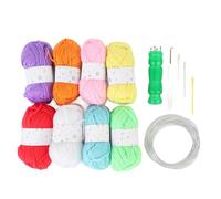 Kit de tricoteur français translucide vert tricot bobine 8 fils en aluminium crochet aiguilles artisanat
