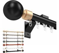 Kit de tringle à rideau coulissante réglable de 9,2,4 m avec extrémités décoratives rondes, idéal pour le salon, la chambre à coucher ou le balcon. Installation facile, design durable (couleur : G1)