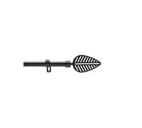 - Kit de tringle à rideaux extensible Leaf - L210 /L380 cm - Noir - Leaf Douceur d'intérieur