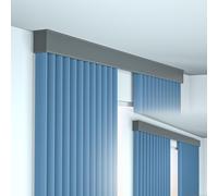 Kit de tringle à rideaux simple, support plafond ou mur, 12 cm, noir, boîte d'ombrage pour rideaux, fenêtre décorative e, comprend une tringle à rideaux (600 cm, 5 x 120 cm)