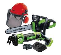 Kit De Tronçonneuse À Chaîne Sans Fil Pour Jardin Draper D20 99763 + Casque