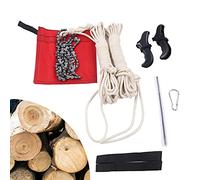 Kit de tronçonneuse manuelle de 100 cm + 2 câbles de contrôle de 60 m et lanceur de sécurité, sac de poids de lancement de corde, acier au manganèse de 65 cm, coupe des branches jusqu'à 30 pieds de
