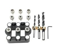Kit de trou de forage en métal, kit de gabarit de cheville - Guide de perceuse polyvalente égocentrique - Locatrice de punch à trous précis, outil portable des boiseries pour la construction de trames