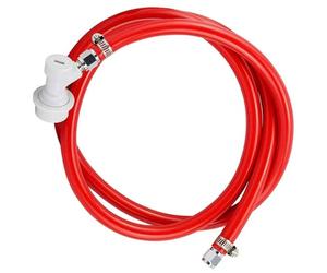 Kit de Tube de distribution de gaz CO2 for brassage à domicile, 5/16 pouces, verrouillage à bille, assemblage de conduite de gaz de bière, tuyau en PVC avec écrou pivotant, barbe, Kit de Tube de distr