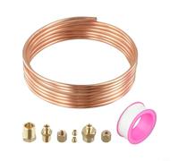 Kit de tube de jauge de pression d'huile de 183 cm en cuivre avec raccords NPT pour manomètres de suralimentation, instruments de pression mécanique compatibles avec voitures, camions, tracteurs