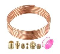 Kit de tube de jauge de pression d'huile en cuivre de 182,9 cm avec raccords filetés en laiton NPT pour manomètres mécaniques voitures, camions, tracteurs