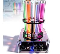 Kit de tubes décharge gaz nobles, lumière spectre plasma haute fréquence pour enseignement physique, 6 éléments (He Ne Ar Kr Xe N2) pour laboratoire sciences et cadeau