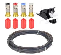 Kit de tubes en PTFE ultra-lisses pour Bambu Lab - 4 m x 2,5 mm x 4 mm OD avec 4 raccords pneumatiques PC4-M6 améliorés, capuchons anti-poussière et cutter - Compatible avec AMS X1/X1C/P1P/P1S/A1/A1