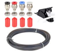 Kit de tubes en PTFE ultra-lisses pour Bambu Lab AMS X1/X1C/P1P/P1S/A1/A1 Mini, 4 m x 2,5 mm x 4 mm OD avec 4 raccords pneumatiques PC4-M6 améliorés avec écrou, capuchons anti-poussière et coupe-tubes
