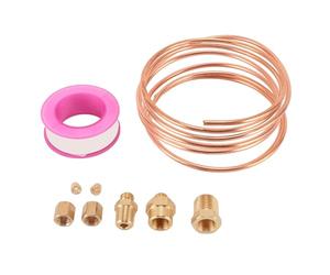 Kit de tubes pour manomètre de pression d'huile, kit complet de tubes en laiton avec raccords NPT 1/8 1/4 pour applications industrielles automobiles, longueur 72