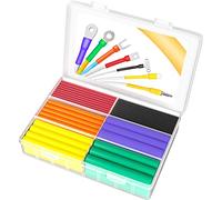 Kit de Tubes Thermorétractables 140pcs - 3:1, Tube Thermorétractable Coloré Pointool Assortiment de Tubes Thermorétractables Pour Automobiles Étanches À L'eau Avec Revêtement Adhésif Pour Fils