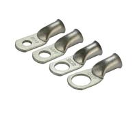 Kit de tubes thermorétractables, 5 pièces, anneau en cuivre, bornes non isolées, cosse, batterie nue, câble soudage, connecteurs fil, 0-8awg(6AWG,M6)